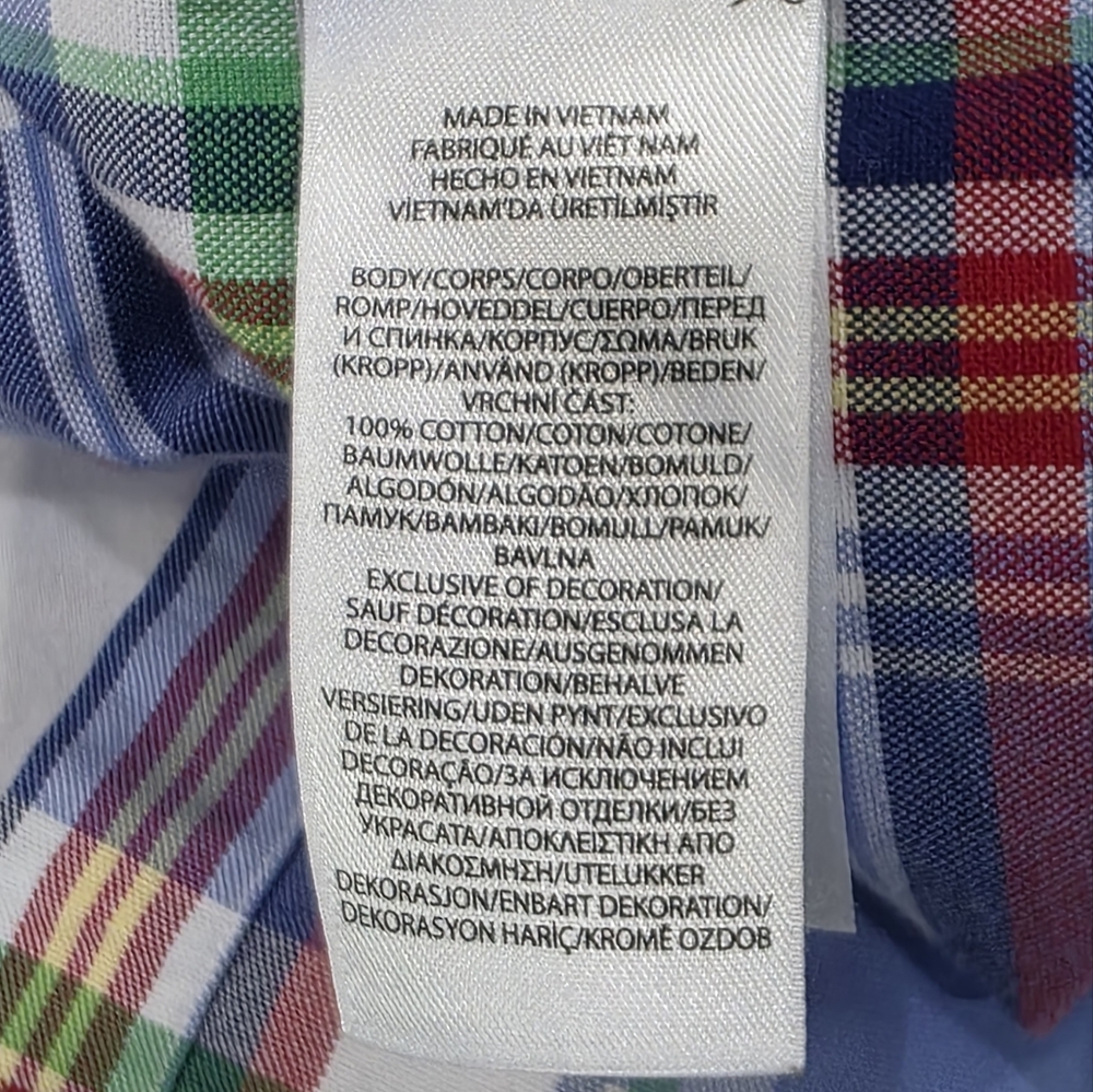 Ralph Lauren Extra Big Multicolor Plaid Long Sleeve Button Down Shirt. 1XB - Picture 5 of 9